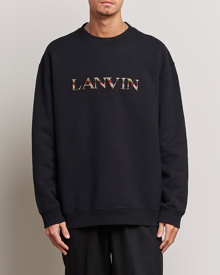 Men | Lanvin | Lanvin | Curb Logo Sweatshirt Black