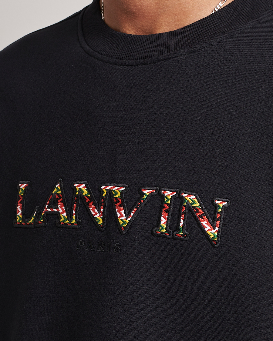 Men | Sweaters & Knitwear | Lanvin | Curb Logo Sweatshirt Black