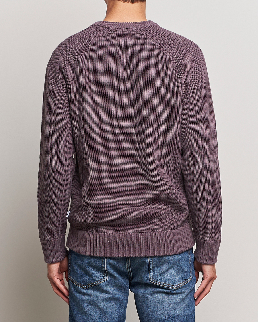 Men | Sweaters & Knitwear | NN07 | Jacobo Organic Cotton Knitted Sweater Purple Brown