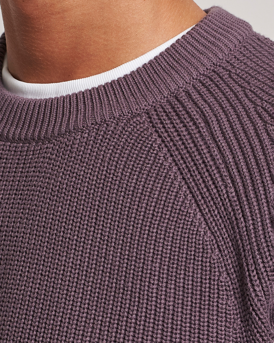 Men | Sweaters & Knitwear | NN07 | Jacobo Organic Cotton Knitted Sweater Purple Brown