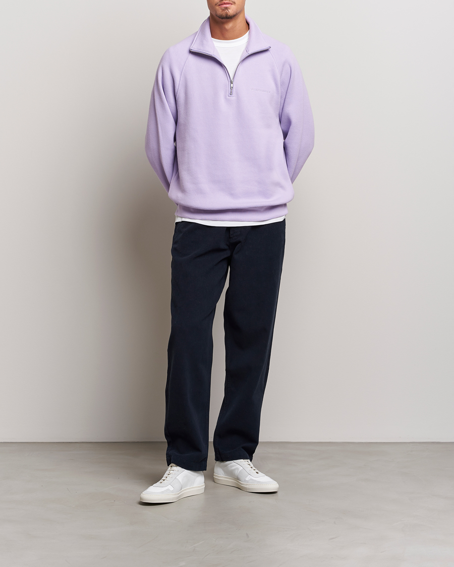 Men | Sweaters & Knitwear | NN07 | Carlo Half Zip Purple Rose