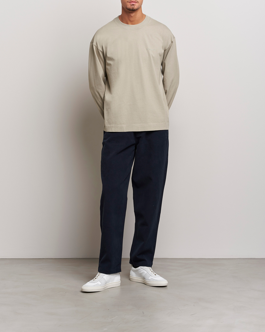 Men | T-Shirts | NN07 | Benja Pima Cotton Long Sleeve T-Shirt London Fog