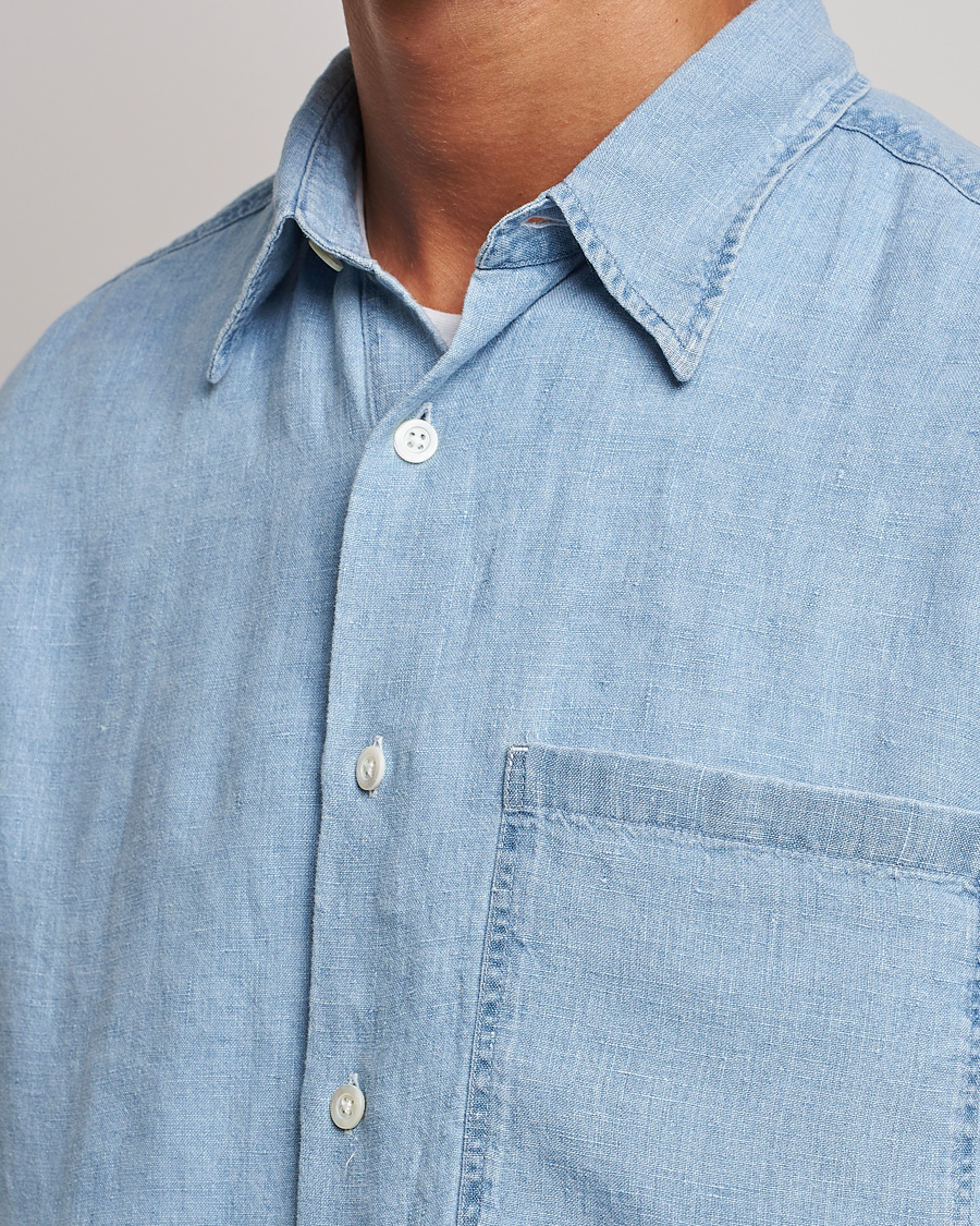 Men | Shirts | NN07 | Quinn Linen Shirt Light Indigo