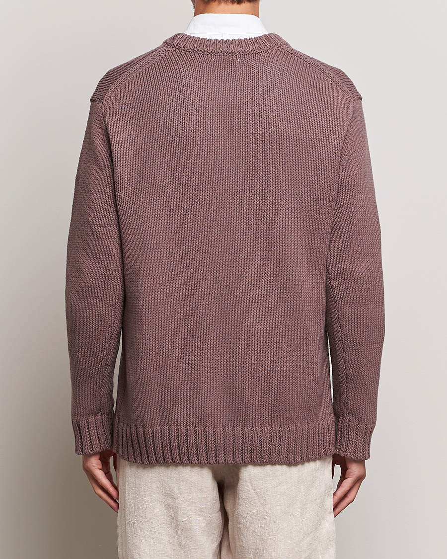 Men | Sweaters & Knitwear | NN07 | Jasper Knitted Cotton Sweatshirt Purple Brown