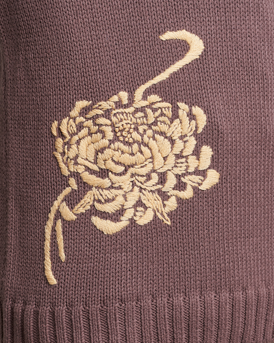 Men | Sweaters & Knitwear | NN07 | Jasper Knitted Cotton Sweatshirt Purple Brown