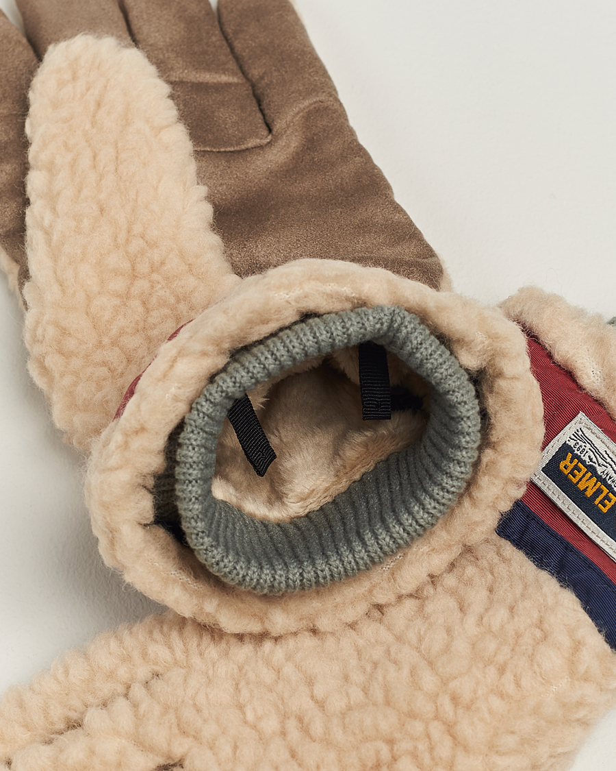 Men | Elmer by Swany Sota Wool Teddy Gloves Beige/Wine | Elmer by Swany | Sota Wool Teddy Gloves Beige/Wine
