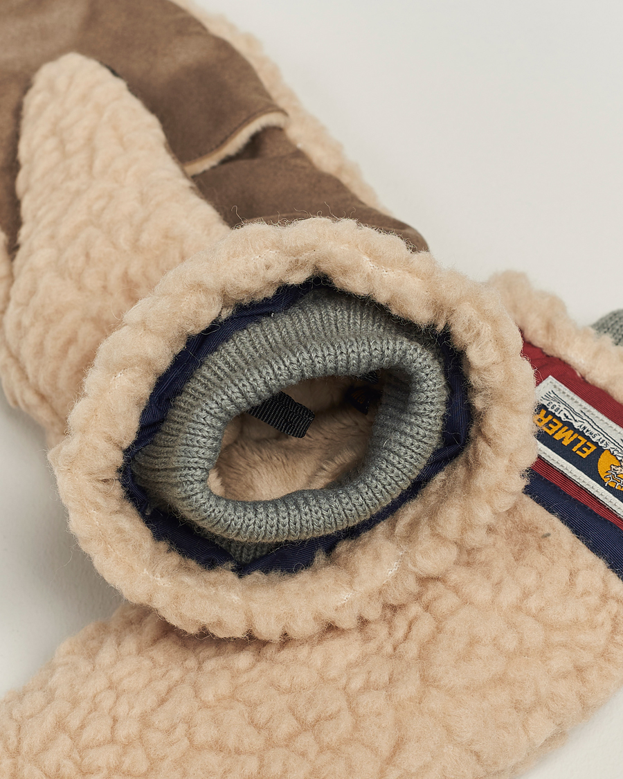 Men | Elmer by Swany Miyo Wool Teddy Mittens Beige/Wine | Elmer by Swany | Miyo Wool Teddy Mittens Beige/Wine