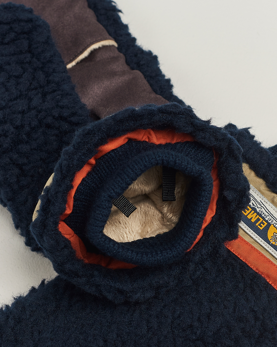 Men | Elmer by Swany Miyo Wool Teddy Mittens Navy | Elmer by Swany | Miyo Wool Teddy Mittens Navy