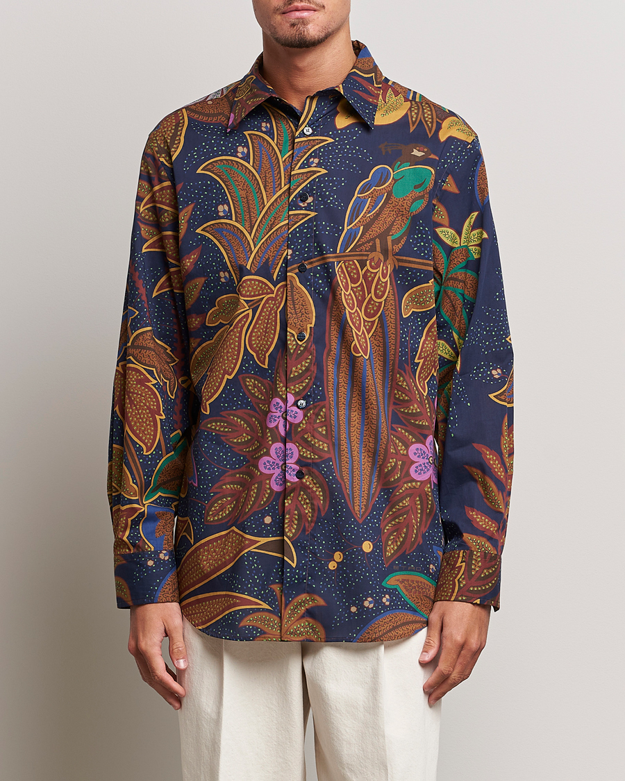 Men | Sale: 60% Off | Etro | Oversize Jungle Printed Shirt  Navy