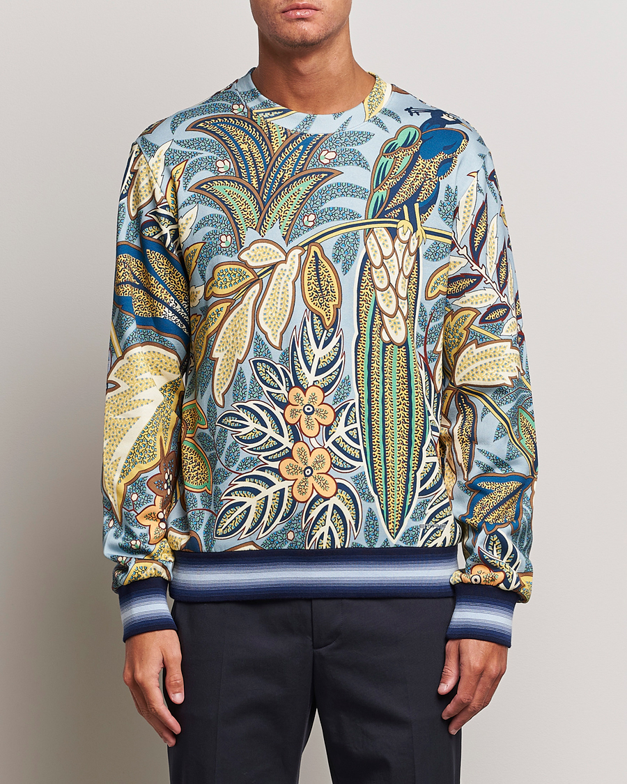 Men | Sweaters & Knitwear | Etro | Jungle Printed Sweatshirt Azzurro
