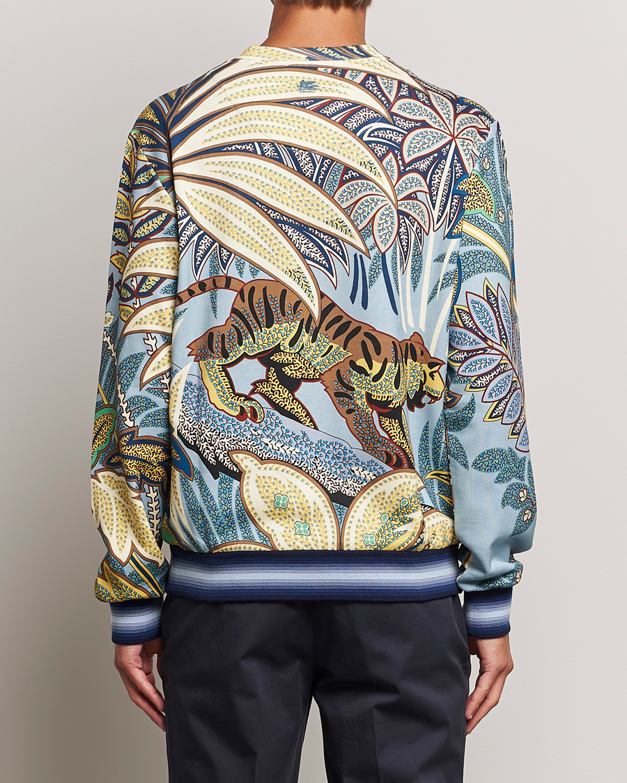 Men | Sweaters & Knitwear | Etro | Jungle Printed Sweatshirt Azzurro