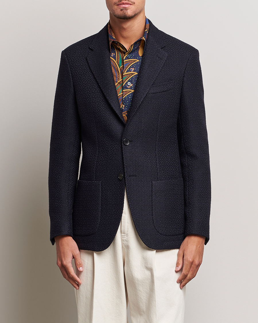 Men | Blazers | Etro | Jacquard Jersey Blazer Navy