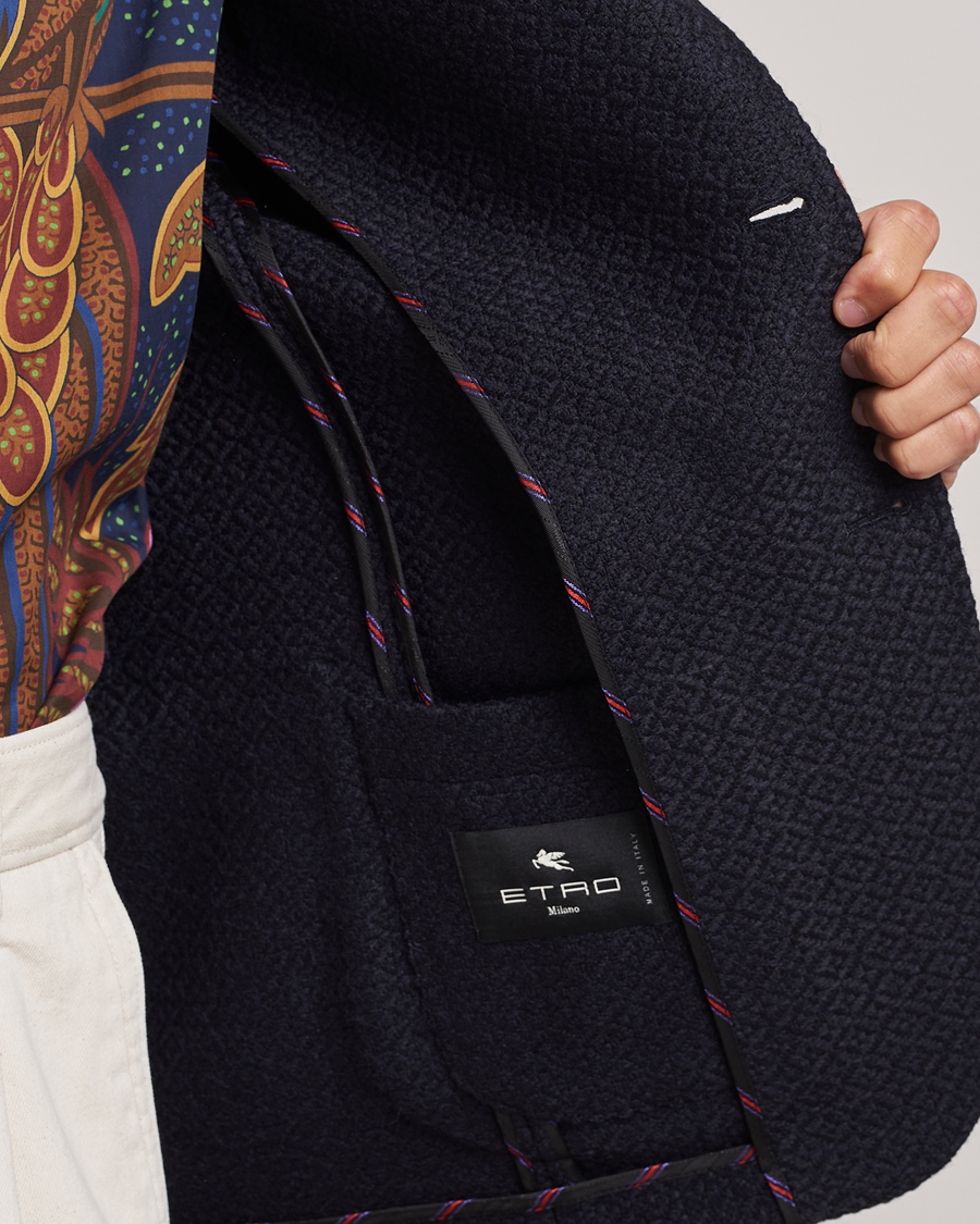 Men | Blazers | Etro | Jacquard Jersey Blazer Navy
