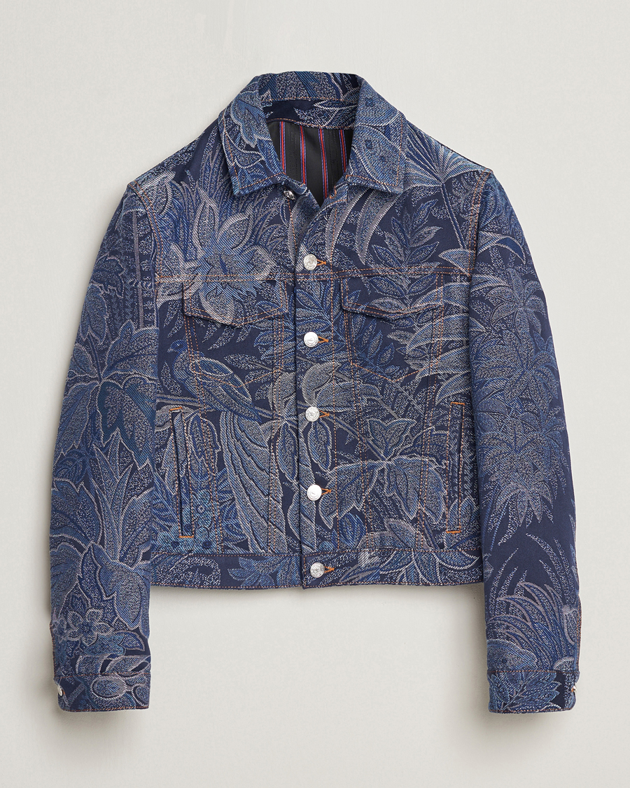Men | Coats & Jackets | Etro | Jacquard Denim Jacket Azzurro
