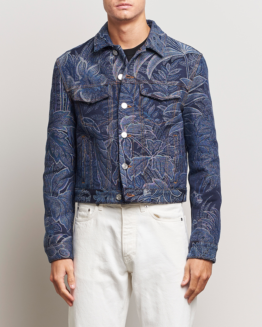 Men | Denim Jackets | Etro | Jacquard Denim Jacket Azzurro
