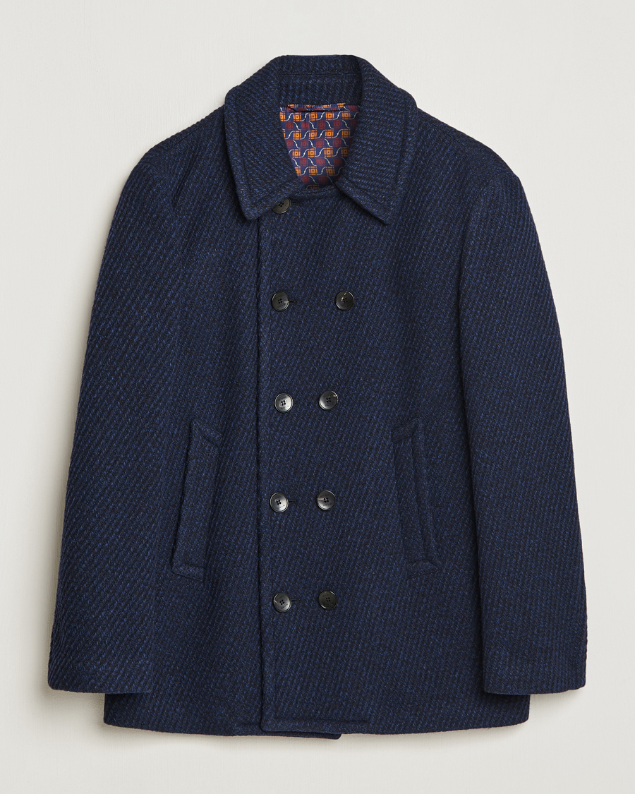 Men | Coats & Jackets | Etro | Wool Peacoat Navy