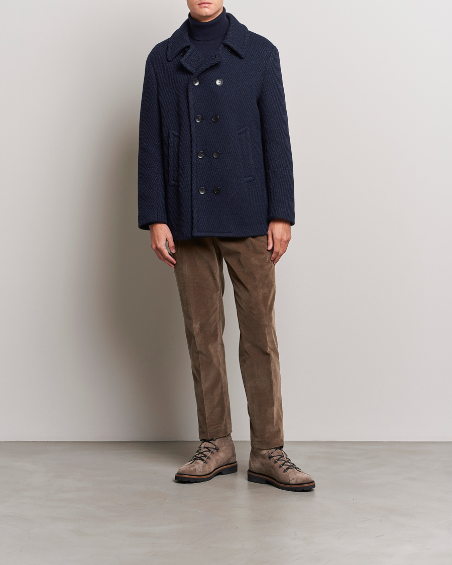 Men | Coats & Jackets | Etro | Wool Peacoat Navy