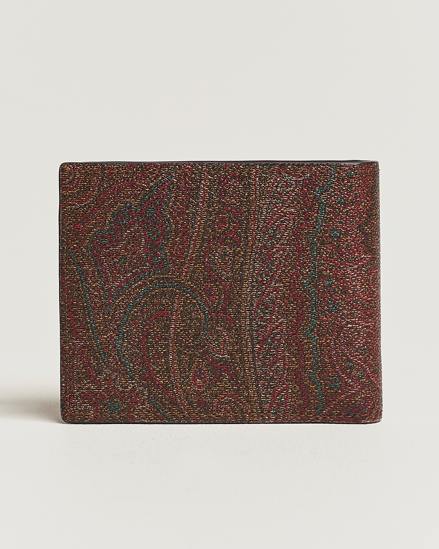 Men | Etro Paisley Leather Wallet Burgundy | Etro | Paisley Leather Wallet Burgundy