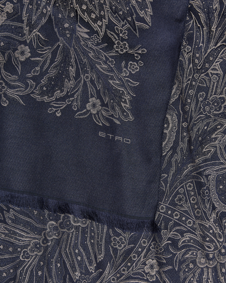 Men | Etro Silk/Viscose Scarf Navy | Etro | Silk/Viscose Scarf Navy