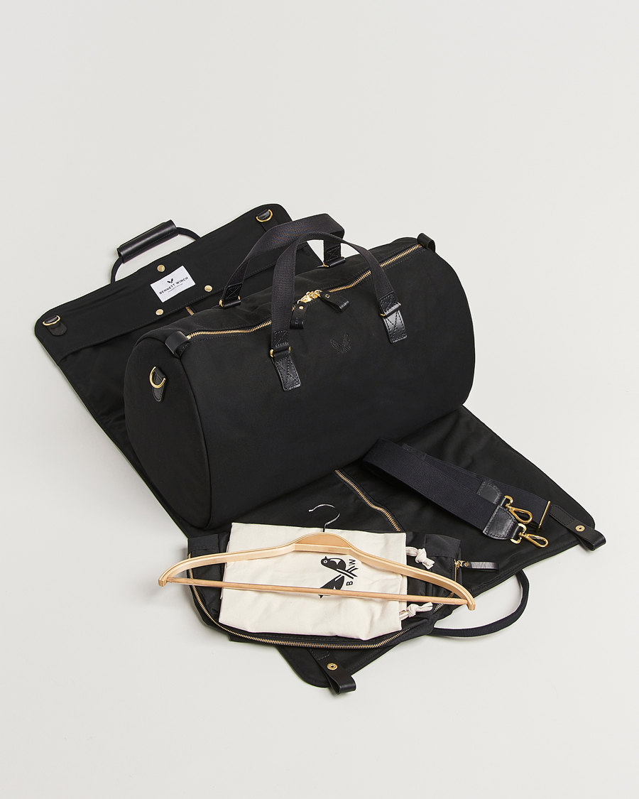Men | Bags | Bennett Winch | Canvas Suit Carrier Holdall Black