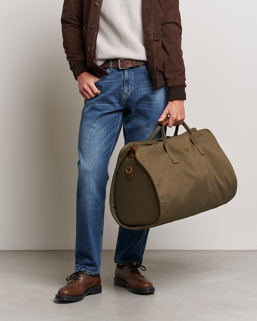 Men | Weekend Bags | Bennett Winch | Canvas Suit Carrier Holdall Olive