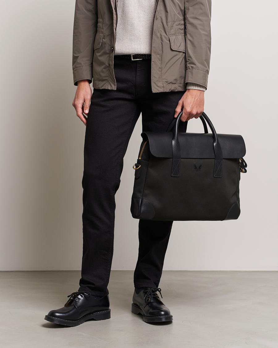 Men | Bags | Bennett Winch | Canvas Briefcase Black
