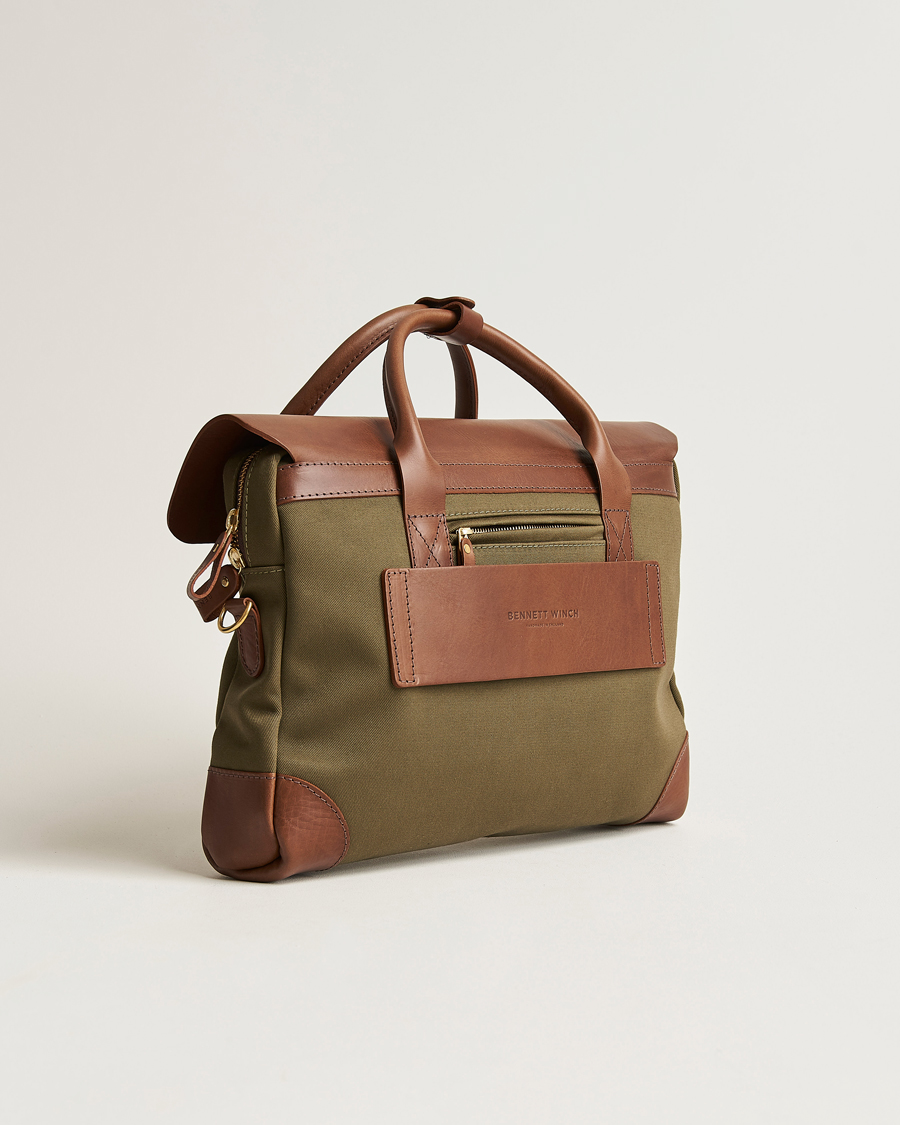 Men | Bags | Bennett Winch | Canvas Briefcase Olive