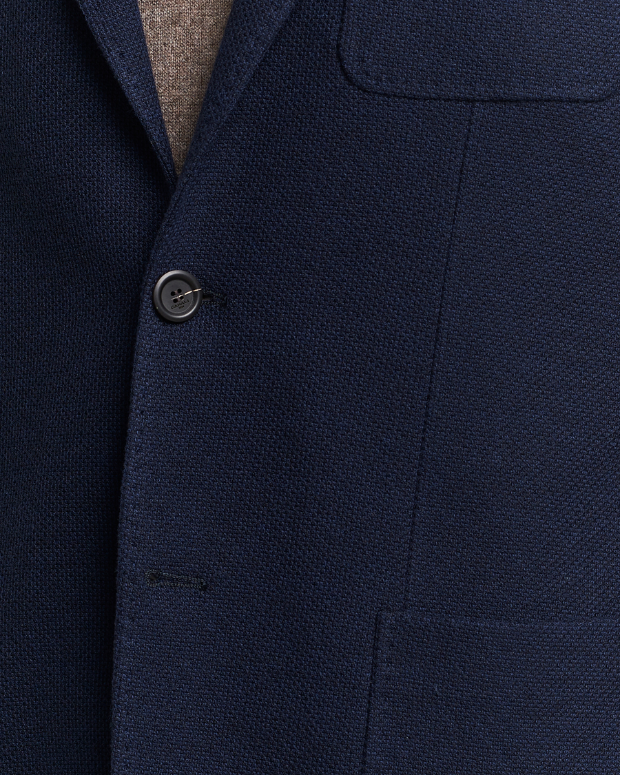 Men | Blazers | Canali | Structured Wool Jersey Jacket Navy