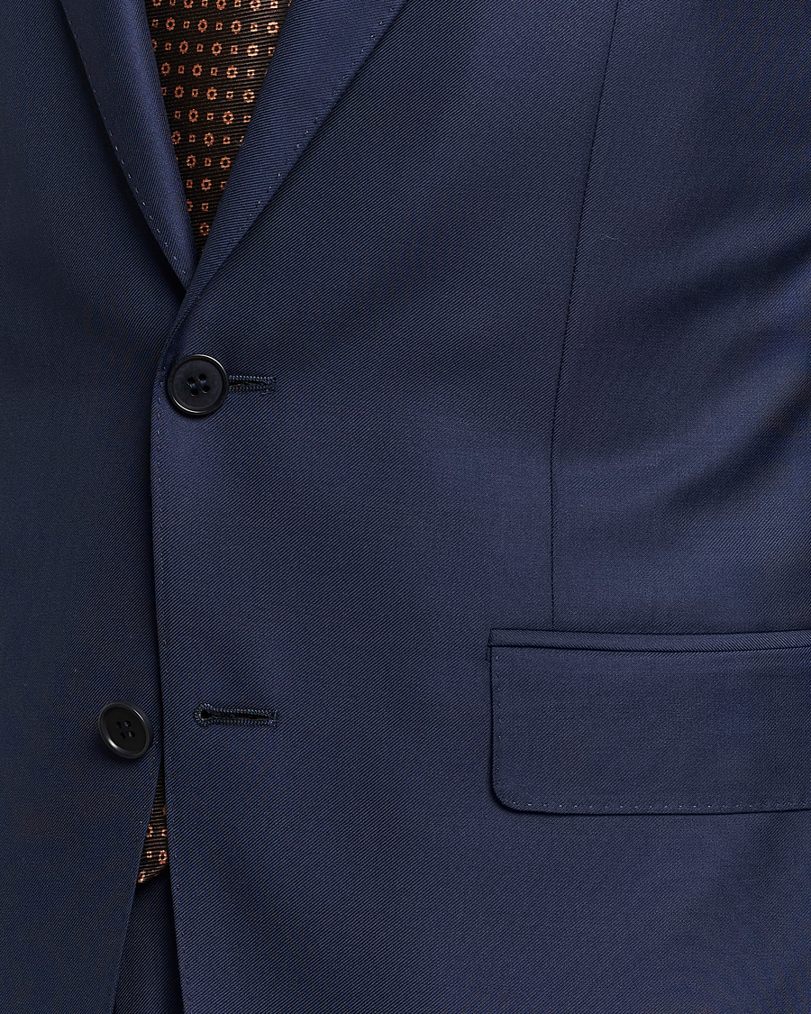Canali Super 130s Wool Capri Suit Dark Blue at CareOfCarl.com
