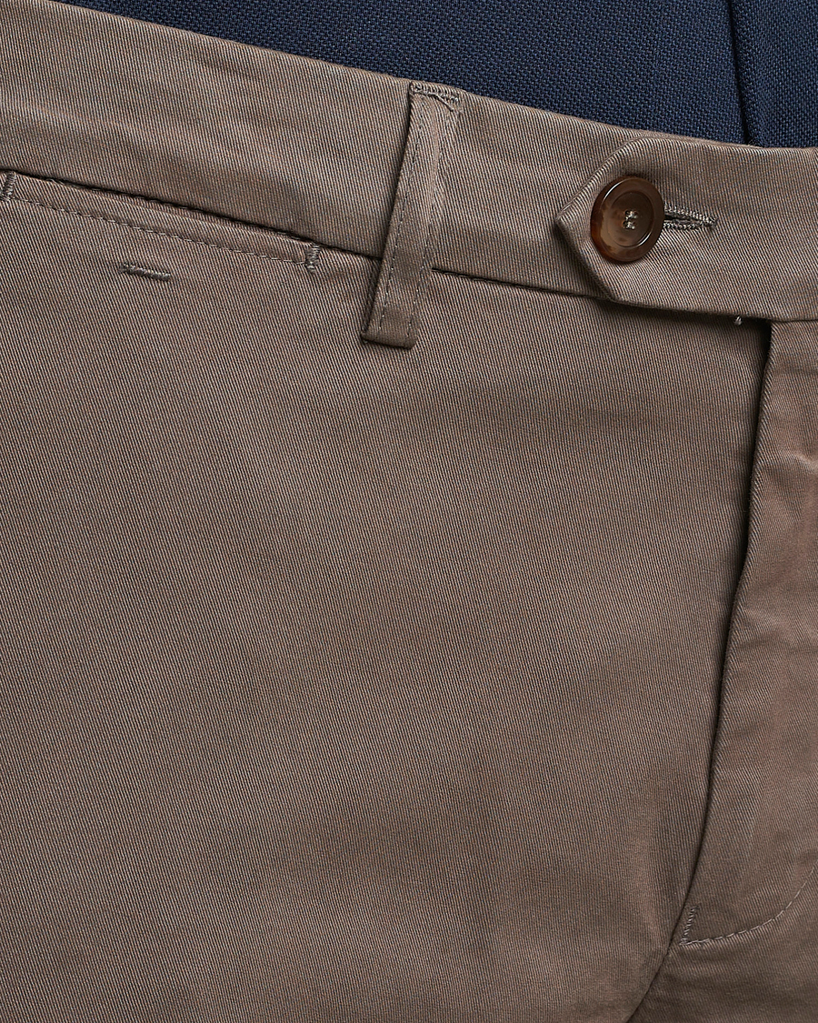 Men | Trousers | Canali | Slim Fit Stretch Chinos Brown