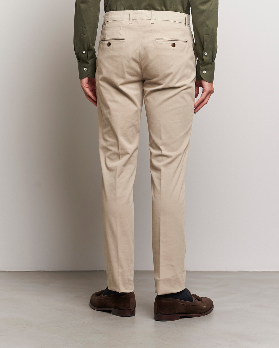 Men | Trousers | Canali | Regular Fit Stretch Chinos Beige