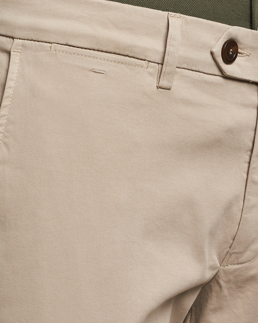 Men | Trousers | Canali | Regular Fit Stretch Chinos Beige
