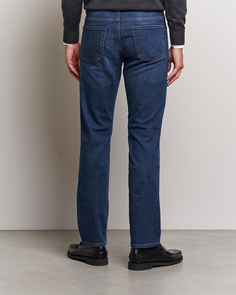 Men | Jeans | Canali | Slim Fit Stretch Jeans Medium Blue Wash