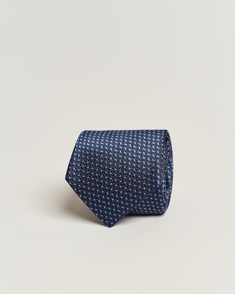 Men | Canali Jacquard Micro Dot Silk Tie Dark Blue | Canali | Jacquard Micro Dot Silk Tie Dark Blue