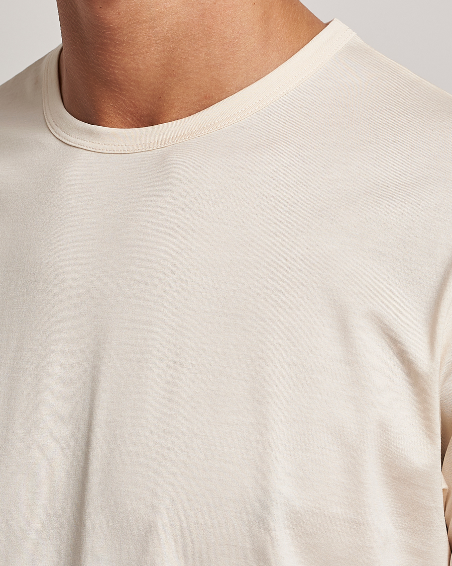 Men | T-Shirts | Sunspel | Crew Neck Q82 Cotton T-Shirt Undyed