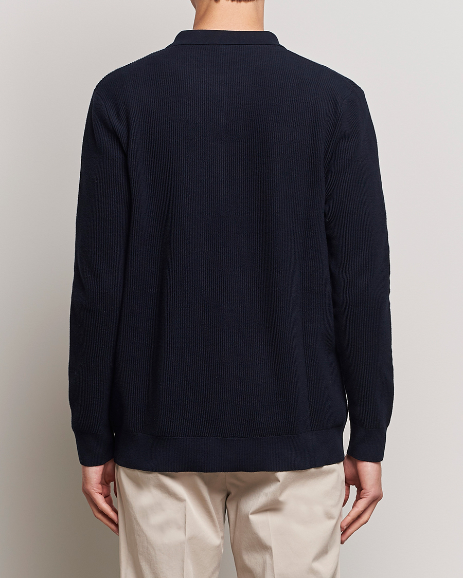Men | Sweaters & Knitwear | Sunspel | Long Staple Cotton Knitted Jacket Navy