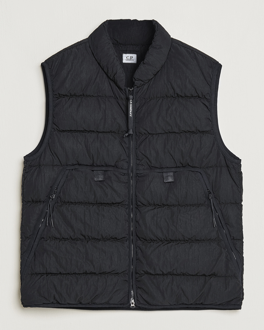 Men | Coats & Jackets | C.P. Company | Eco-Chrome R Lightweight Down Vest Black