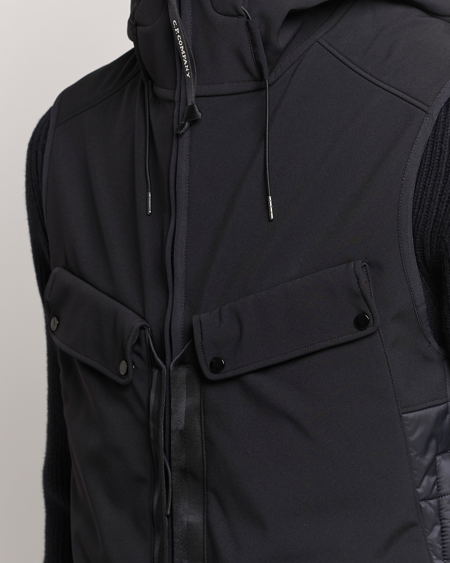 C.P. Company CP Shell - R Mixed Goggle Vest Black at CareOfCarl.com