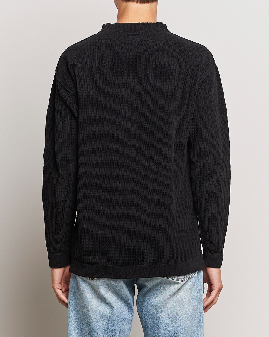 Men | Sweaters & Knitwear | C.P. Company | Chenille Cotton Crewneck Black