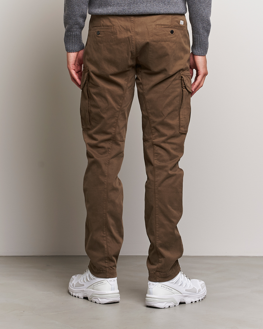 Men | Trousers | C.P. Company | Stretch Satin Lens Cargo Pants Light Brown