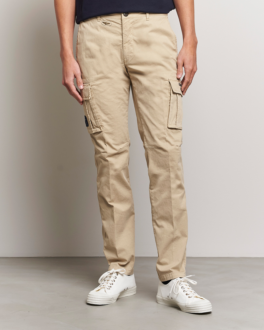 Men | Cargo Trousers | Aeronautica Militare | Cotton Cargo Pants Sand