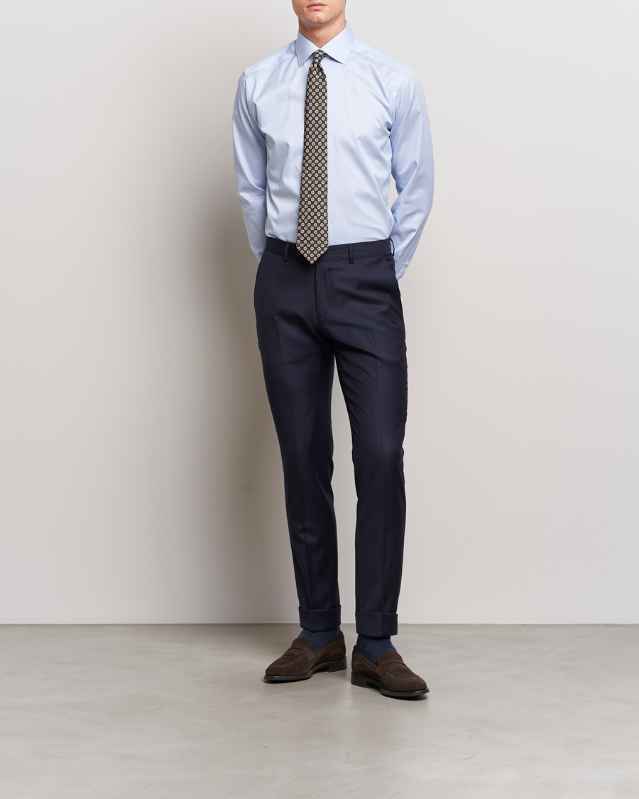 Men | Shirts | Eton | Slim Fit Signature Twill Shirt Blue/White