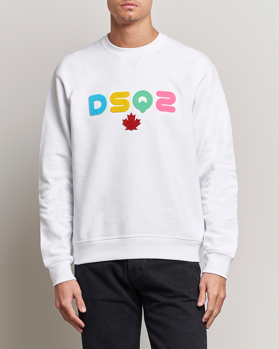 Men | Dsquared2 | Dsquared2 | Cool Fit Leaf Sweatshirt White