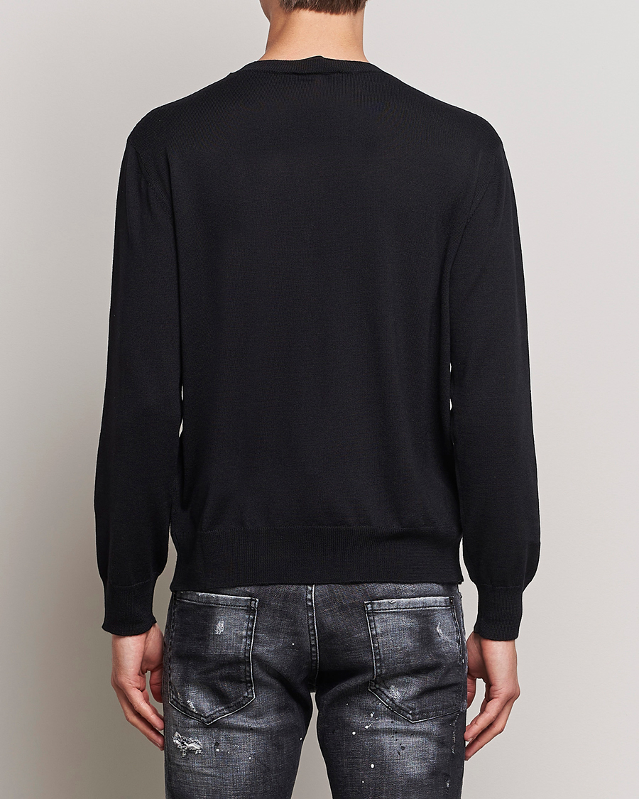 Men | Sweaters & Knitwear | Dsquared2 | D2 Leaf Knitted Sweatshirt Black
