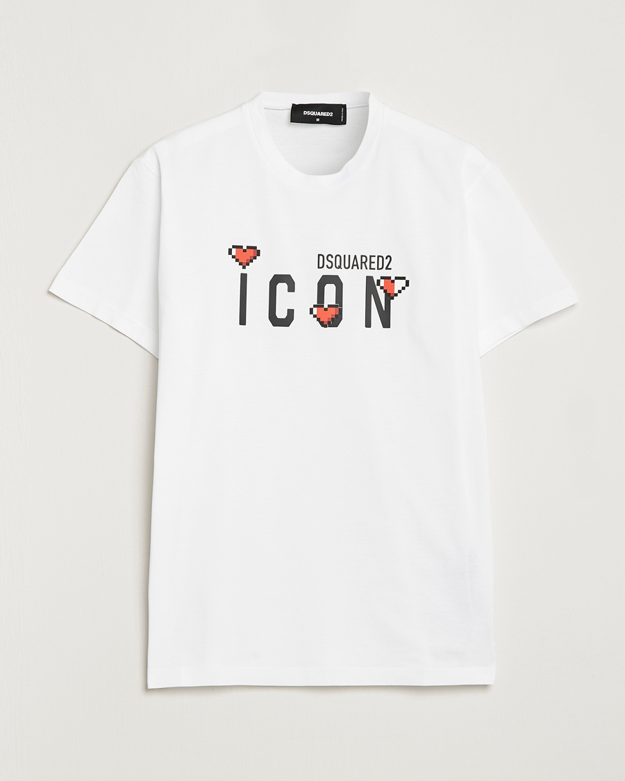 Men |  | Dsquared2 | Cool Fit Heart Icon Tee White