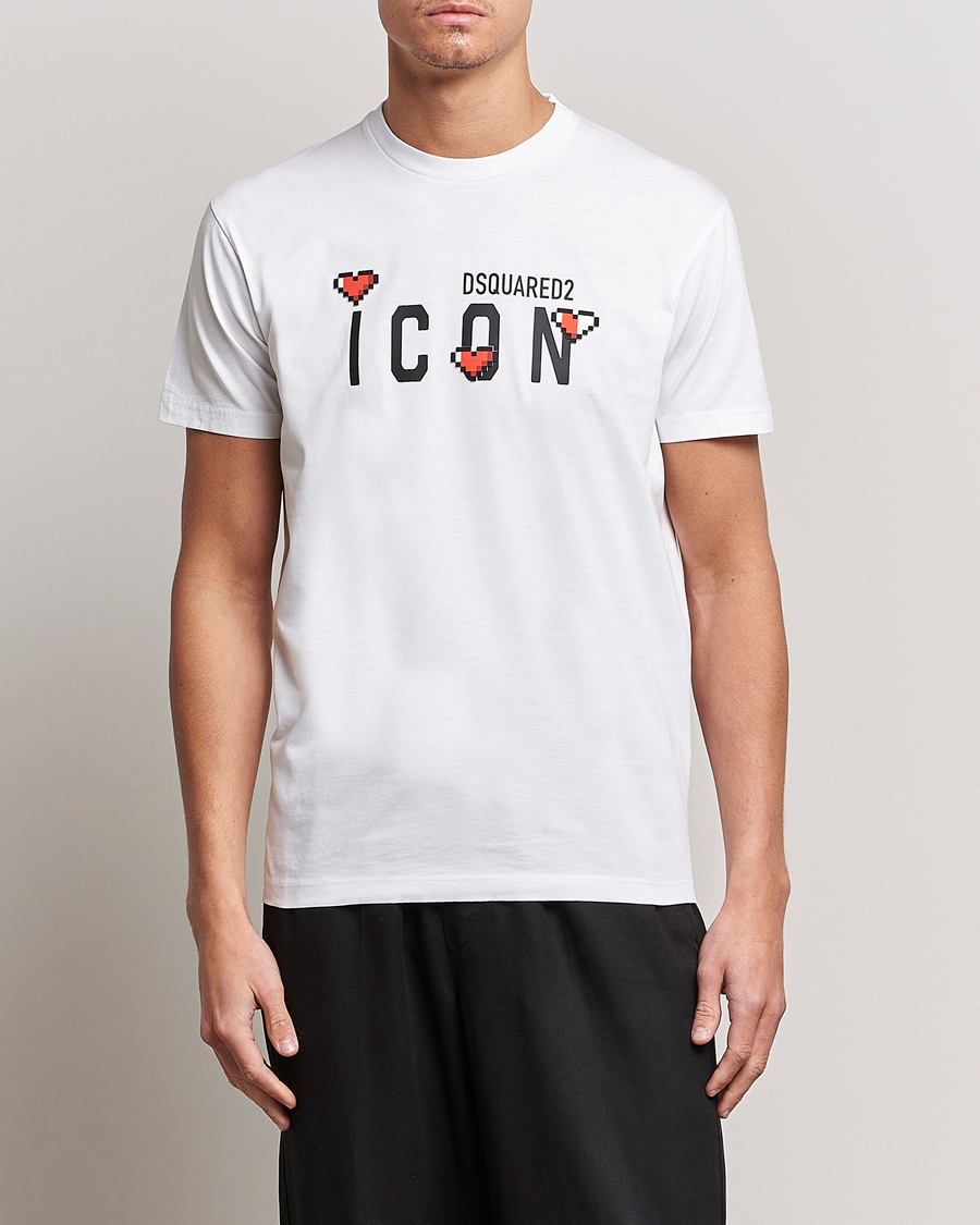 Men | Luxury Brands | Dsquared2 | Cool Fit Heart Icon Tee White