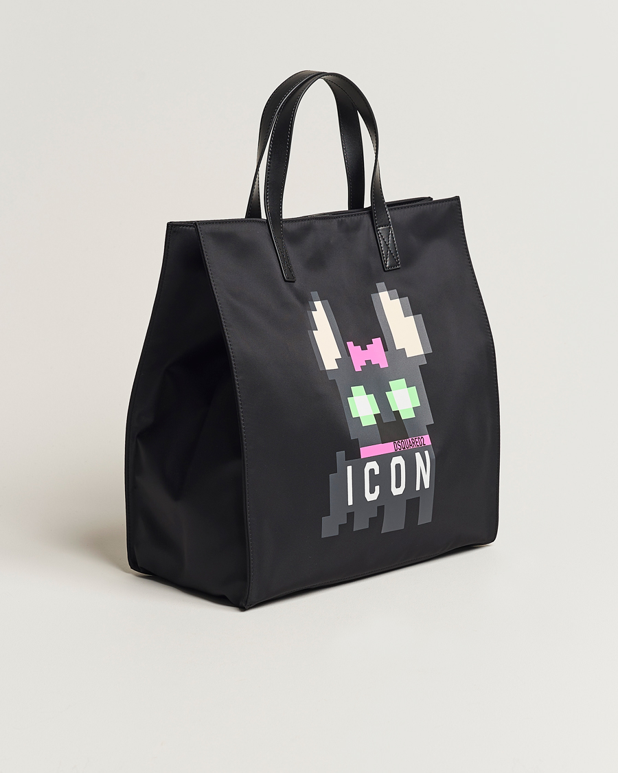 Men | Dsquared2 Icon Mascotte Tote Bag Black | Dsquared2 | Icon Mascotte Tote Bag Black
