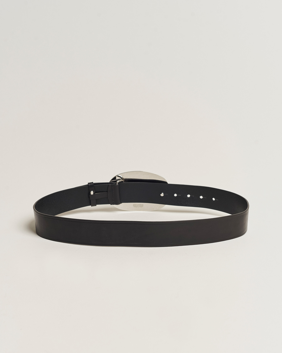Men | Leather Belts | Dsquared2 | Vintage Plaque Belt Black