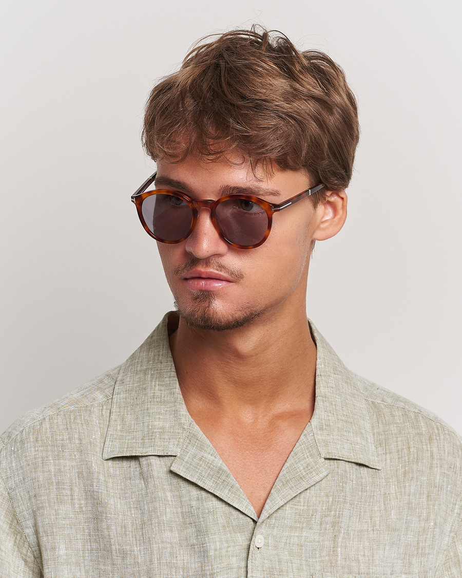 Men | Sunglasses | Tom Ford | Elton Sunglasses Blonde Havana/Smoke