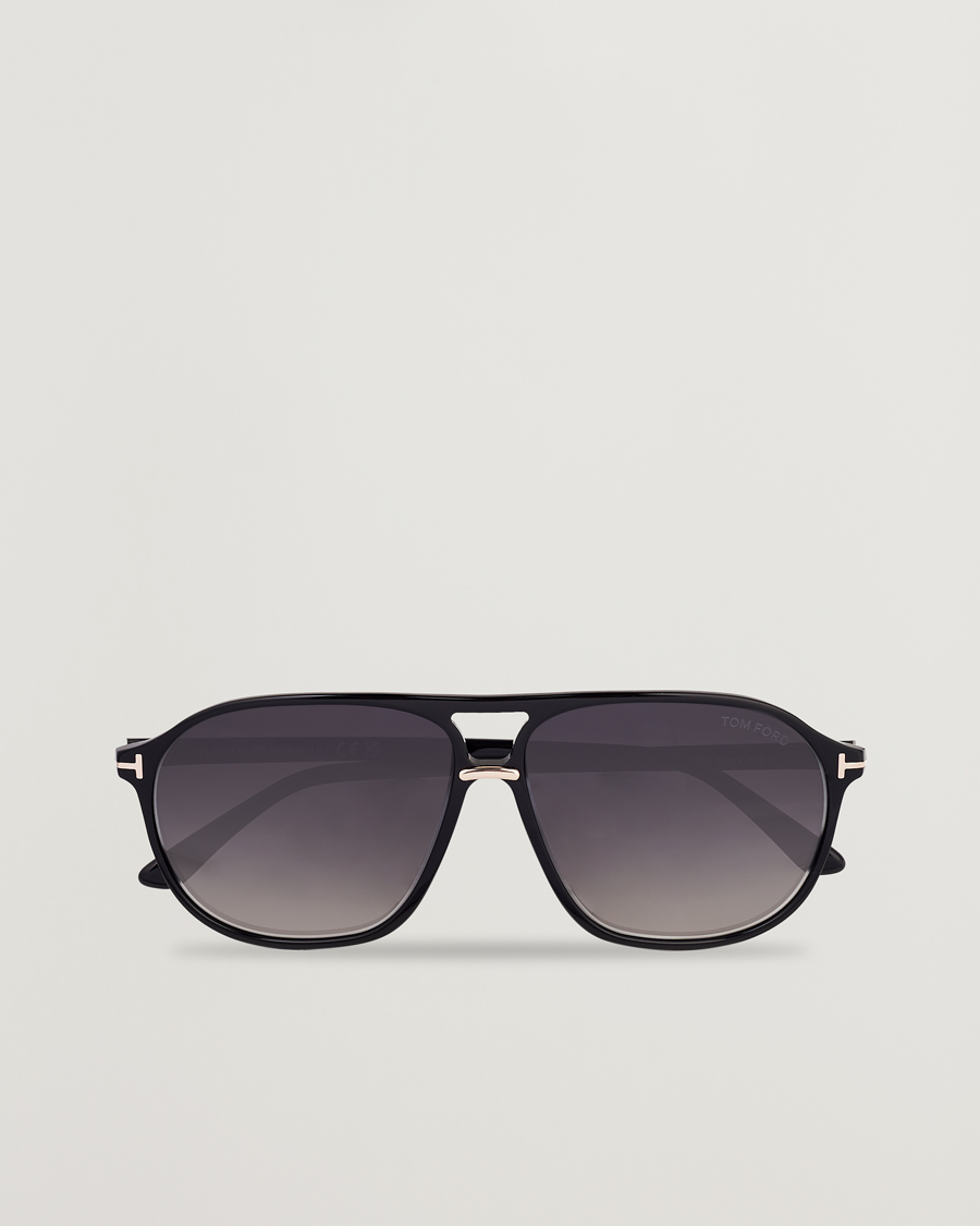 Men | Sunglasses | Tom Ford | Bruce Sunglasses Shiny Black/Gradient Smoke